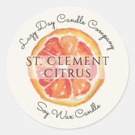 Kaarsenmaker Sinaasappel Citrus Verpakkingssticker Ronde Sticker