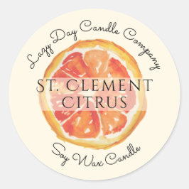 Kaarsenmaker Sinaasappel Citrus Verpakkingssticker Ronde Sticker