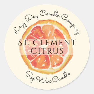 Kaarsenmaker Sinaasappel Citrus Verpakkingssticker Ronde Sticker