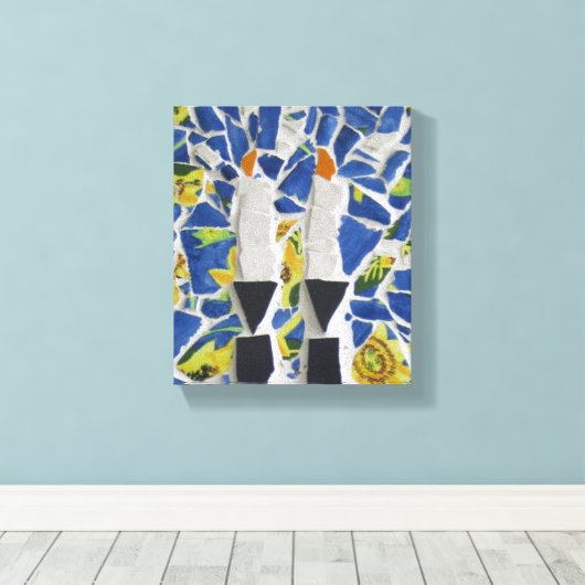 Kaarsenmozaïek Canvas Afdruk (Insitu (Houten vloer))