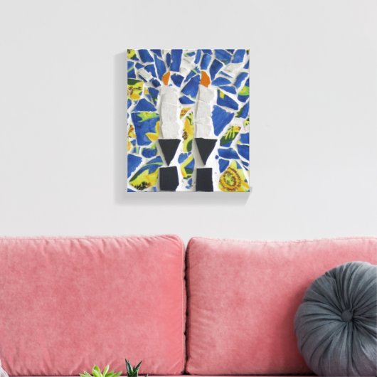 Kaarsenmozaïek Canvas Afdruk (Insitu (Woonkamer))