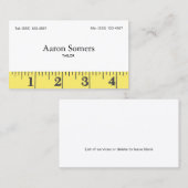 Kaarsensoren voor het meten van tapenaai visitekaartje (Voorkant / Achterkant)