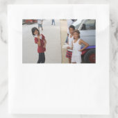 Kaarsenverkopers Rechthoekige Sticker (Tas)