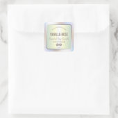 Kaarsetiket Holografisch Vierkante Sticker (Tas)