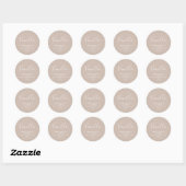 Kaarsetiket Minimalistische Beige Sticker (Vel)
