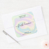 Kaarsetiket productetiket holografisch potje label (Envelop)