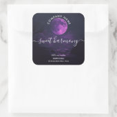 Kaarsetiket productetiket paarse maanpot label (Tas)