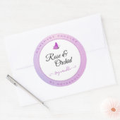 Kaarsetiketten Roze Ombre Glitter Schattigee Vlind Ronde Sticker (Envelop)