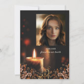 Kaarsfoto Uitvaart Memorial Service uitnodiging (Achterkant)