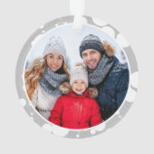 Kaarsgebladerte Kerstmis Familie Foto Vakantie Ornament (achterkant)