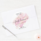 Kaarslabel product blush roze gouden potlabel ronde sticker (Envelop)