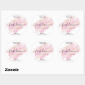 Kaarslabel product blush roze gouden potlabel ronde sticker (Vel)