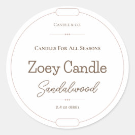 Kaarslabels, Lotionlabels, Potjeslabels, Ronde Sticker