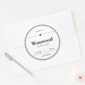 Kaarslabels, Voedsel Labels, Labelontwerp Ronde Sticker (Envelop)