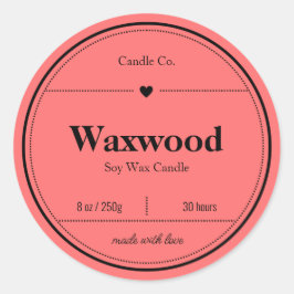 Kaarslabels, Voedsel Labels, Labelontwerp Ronde Sticker