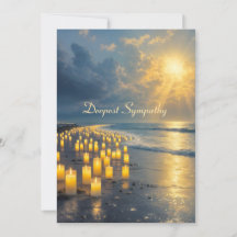 Kaarslicht aan de kust in het donker, medeleven 