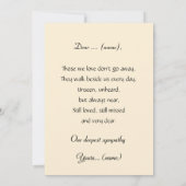 Kaarslicht aan de kust in het donker, medeleven (Achterkant)