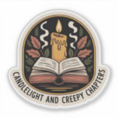 Kaarslicht en griezelige hoofdstukken sticker (Voorkant)