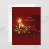 kaarslicht feestdagenkaart (Voorkant / Achterkant)