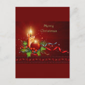 kaarslicht feestdagenkaart (Voorkant)