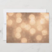 Kaarslicht gloed Elegant Bokeh Lights Verloving Kaart (Achterkant)