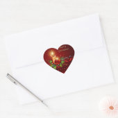 kaarslicht hart sticker (Envelop)