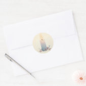 Kaarslicht Kerst Sympathie Envelope Geschenk Ronde Sticker (Envelop)
