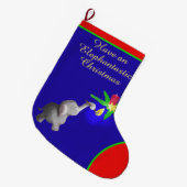 Kaarslicht Olifant-astic Schattige Kerstmis Grote Kerstsok (Voorkant (Hangend))