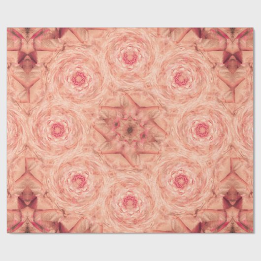 Kaarslicht Roze Broche Cadeaupapier (Vlak)