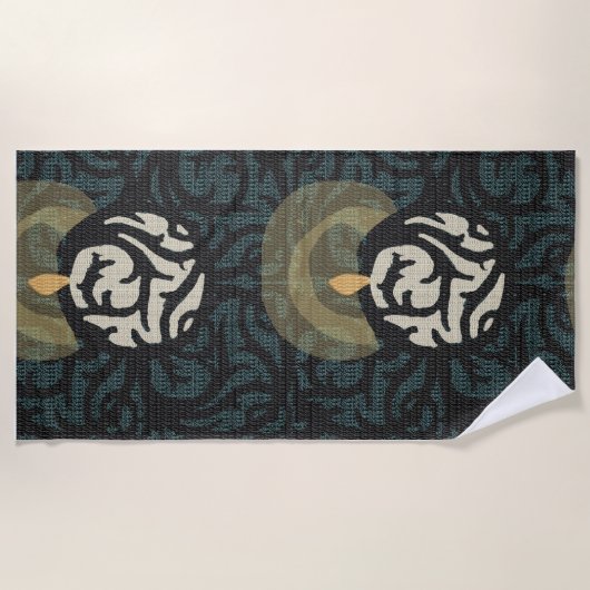 kaarslicht scroll yoga handdoek (Voorkant)