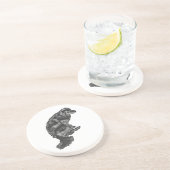 Kaarslicht Sip Companion — Retriever Zandsteen Onderzetter (Zijkant)