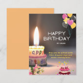 Kaarslicht Verjaardagsgroet (Voorkant / Achterkant)