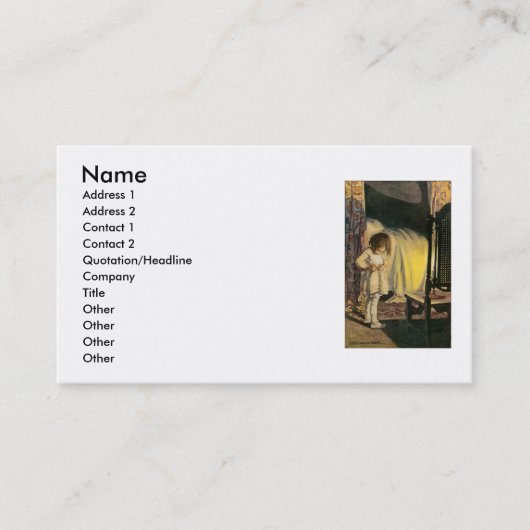 Kaarslicht Visitekaartje (Voorkant)