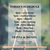 Kaarslicht Winter Wedding Timeline Frosted Acryl Bord (Neutraal)