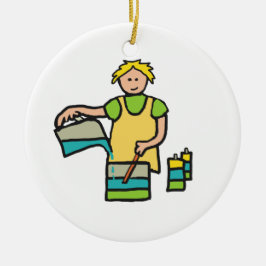 kaarsmakerij keramisch ornament