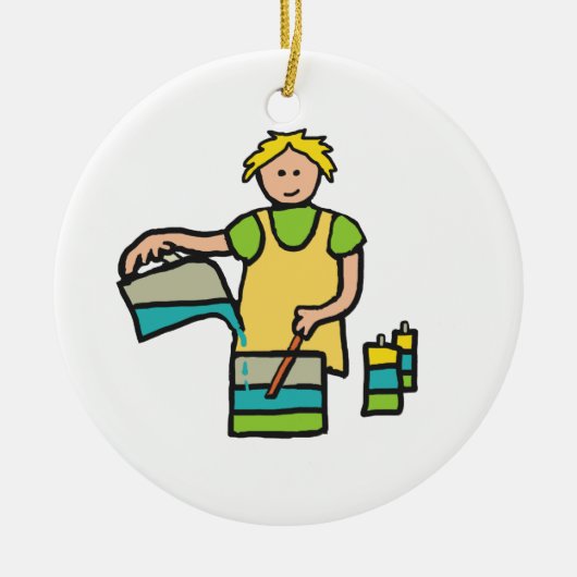 kaarsmakerij keramisch ornament (Voorkant)