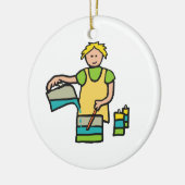 kaarsmakerij keramisch ornament (Links)