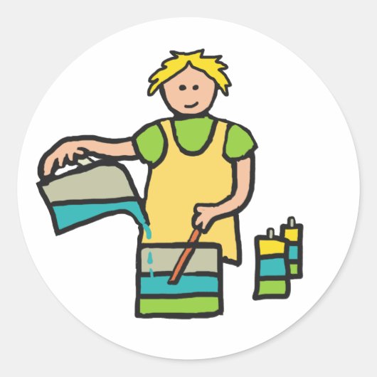 kaarsmakerij ronde sticker (Voorkant)