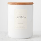 Kaarsmerklabel Voedselcontainer Etiket (Voorkant)