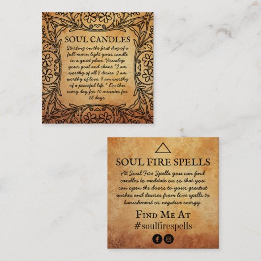 Kaarspellinginstructie Vierkante Visitekaartje (Voorkant / Achterkant)