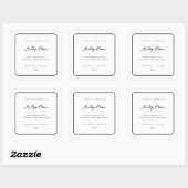 Kaarssticker Zakelijk Productlabel Jar Branding Vierkante Sticker (Vel)