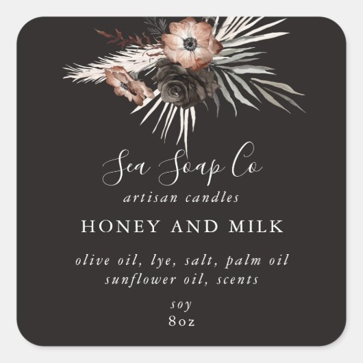 Kaarsstickers Vierkante Sticker (Voorkant)