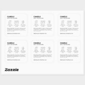 Kaarsveiligheidsetiket en verzorgingsinstructie St Vierkante Sticker (Vel)