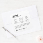 Kaarsveiligheidsetiket en verzorgingsinstructie St Vierkante Sticker (Envelop)