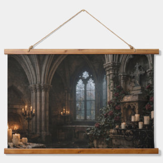 Kaarsverlichte Geheime Kapel Tapijt Hangend Wandkleed