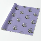 Kaarsverlichte Maan Cadeaupapier (Uitgerold)