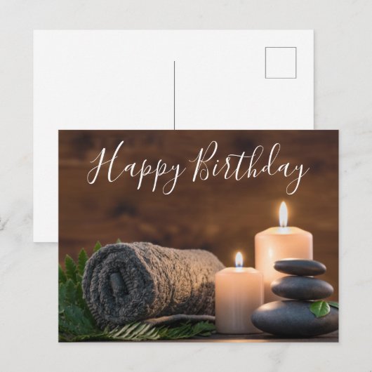 Kaarsverlichting voor Happy Birthday wenst Briefka Briefkaart (Voorkant / Achterkant)