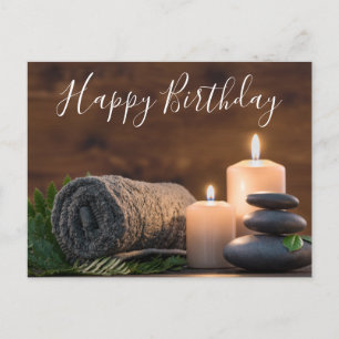 Kaarsverlichting voor Happy Birthday wenst Briefka Briefkaart
