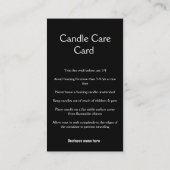 Kaarsverzorging instructies Wax smelt voeg een r c Informatiekaartje (Achterkant)