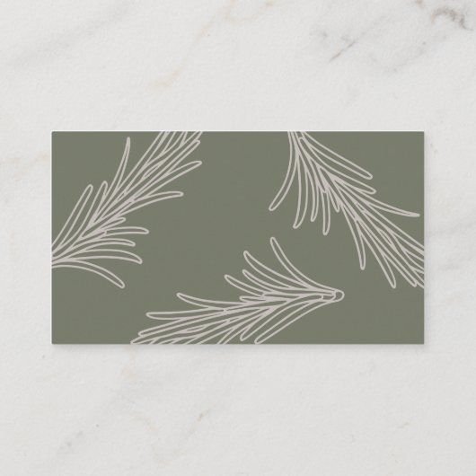 Kaarsverzorging Kaart Rozemarijn Apothecary Natuur Visitekaartje (Achterkant)